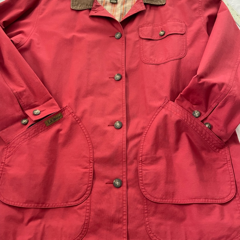 L.L. Bean Women's Barn Jacket with Corduroy Collar - Picture 5 of 12